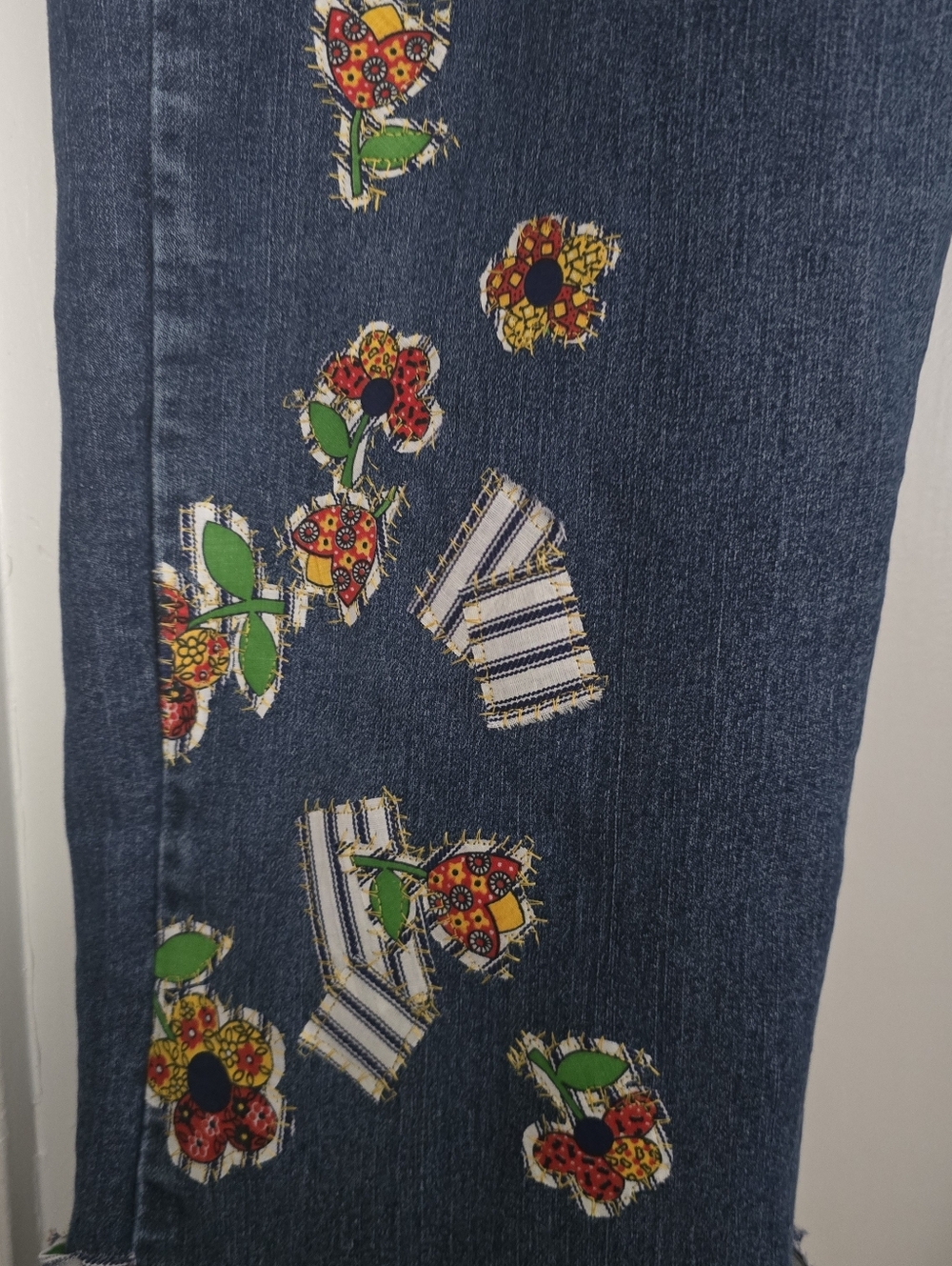 Upcycled Patchwork Riders By Lee Jeans, Size 14 - Picture 5 of 7